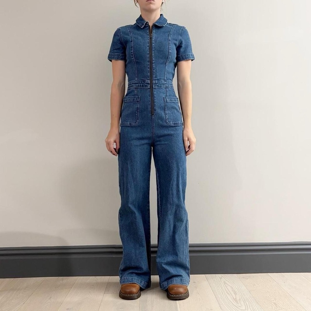 Insight Women's Classic Blue Denim Overalls - Picture 3 of 6